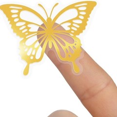 Golden Butterfly Sticker For Glass Plastic Metal Surfaces Students Teachers Use