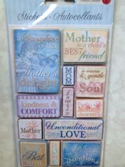 PUNCH STUDIO DIMENSIONAL STICKER 3D GLITTERED MOTHER MOM SAYINGS MOTHER WORDS 3D