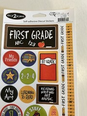 Reminisce Back To School Self-adhesive Diecut Stickers BTS-102 First Grade