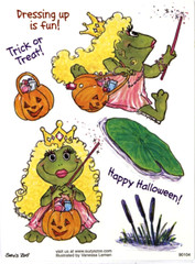 Suzy’s Zoo – «Happy Halloween!» Frog Scrapbook 4.5×6 Stickers #90104 – 1 SHEET