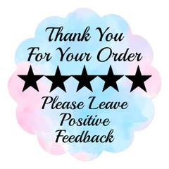Thank You Stickers 5 Star Feedback Labels Small Business Packaging