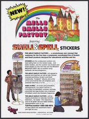 MELLO SMELLO FACTORY Stickers – Original 1984 Trade AD/ ADVERT_ Scratch N’ Sniff