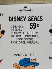 Disney Hallmark Seals Vintage 1960s Mickey Minnie Pluto Goofy 8 characters