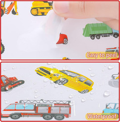 500 Pcs Cars and Truck Stickers for Kids Construction Vehicle Stickers for Toddl