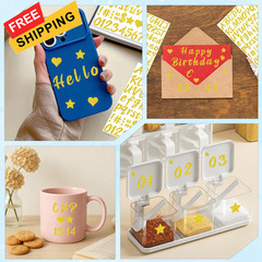 640 Pcs Gold Letter Stickers Glitter Alphabet Stickers, 8 Sheets 1 inch,