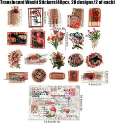 100 PCS Vintage Ephemera Pack Journaling Scrapbooking Supplies Scrapbook Sticker