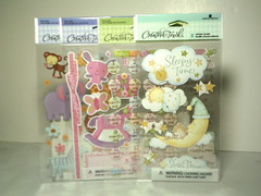 Large Lot Creative Touch Baby Stickers 1st Year Sleepy Time Girl Baby Animals