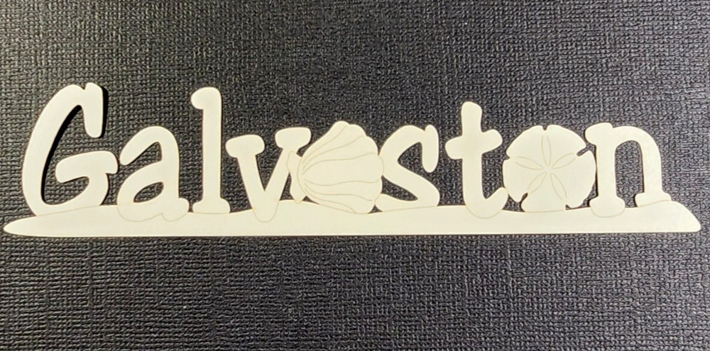 Galveston Texas Sand Dollar Laser Cut Die Cut Cardstock Scrapbook Paper Craft