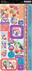 Graphic45 FLIGHT OF FANCY CARDSTOCK STICKER SET scrapbooking (2) SHEETS
