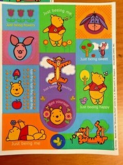 Vintage Hallmark Stickers DISNEY WINNIE THE POOH Piglet Tigger Eeyore 3 Sheets