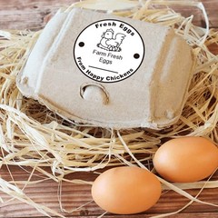 Farm Fresh Eggs Stickers 500 Pcs Farm Fresh Eggs Carton Labels Per Roll – 1.5…