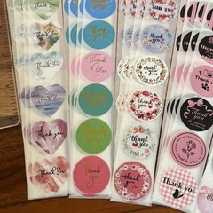 200pcs Cute Thank You Stickers 1” Small Business for Decorate Envelopes Sealing
