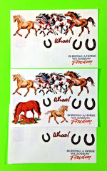 Vintage PSX Designs Horse Sticker 3 Sheets Set 1 Full 2 Partial