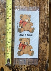 NEW & SEALED! Vtg 1983 Hallmark Cute Teddy Bear Stick-R-Treats Stickers Pack 80s