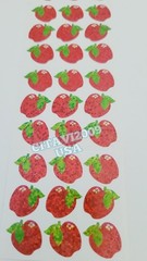 HAMBLY STUDIOS PRISMATIC RED APPLE STICKERS SCHOOL FRUIT COLLECTABLE RARE