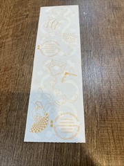 Mrs. Grossman’s Stickers 1 Strip Ribbons Confetti Shiny Silver Gold 1987 Retired