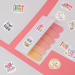 100Pcs Bible Verse Floral Stickers for Scrapbooking and Journals
