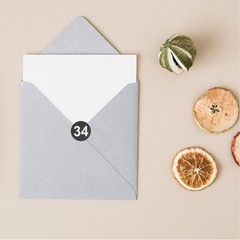 Compact Black Number Stickers with Adhesive for Home Storage Classification