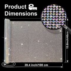 Locacrystal 81000Pcs Bling Rhinestone Sheet Roll Self-Adhesive Smooth Glitter…