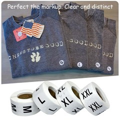3500 Pcs Clothing Size Stickers, 1 Inch Round Self Adhesive, 7 Sizes XS-S-XXX…