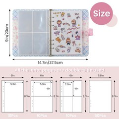 Reusable Sticker Book Collecting,A5 Binder Album Storage Organizer with Blank…