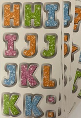 GLITTER-LIKE ALPHABET & NUMBER Stickers(173pc)ArtSkills•Letters•Words•