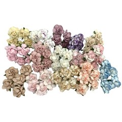 75 Special Mix 15 Colors (2″or5cm) Paper Flower Wedding Scrapbook (R40-75all/C3)