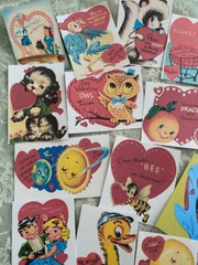 Vintage Style Retro Valentine Die Cut/Gift Tag~50 Pc-Silly Old Fashioned & Fun!