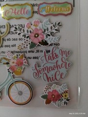 Crafters Square Foil Puffy Stickers/Sweet Dreams,Life is Beautiful, Hello,