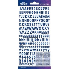 Crafts Stickers Sticko Cobalt Blue Marker Small Alphabet Numbers Letters