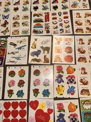 Vintage 1970s-90s Lot Of 30+ Stickers Mixed Brands – Dennison – And More !!