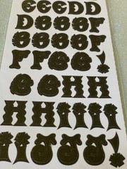PROVO CRAFT STICKERS REPOSITIONABLE ALPHABIGGIES 1’’ BLACK LETTERS 100+ pcs