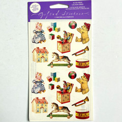 Victorian Toys Stickers Bear Blocks The Gifted Line John Grossman NIP Vintage