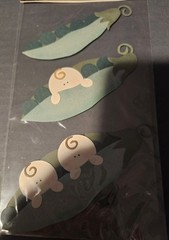 Paperbilities 3-D Dimensional Adhesive Peas in Pod 3 pcs Scrapbooking