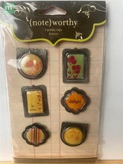 NEW Making Memories {note} worthy PEBBLE EPOXY PAPER CLIPS DELANEY NOTEWORTHY