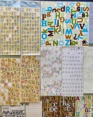 Lot of 46 Incomplete Sticker Sheets NRN, American Crafts, Etc