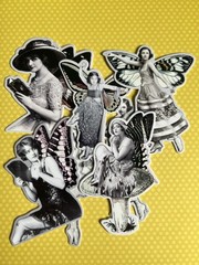 Fairies Pixies Fae Sticker Kit Scrapbooking Junk Journal Kit Planner Collage
