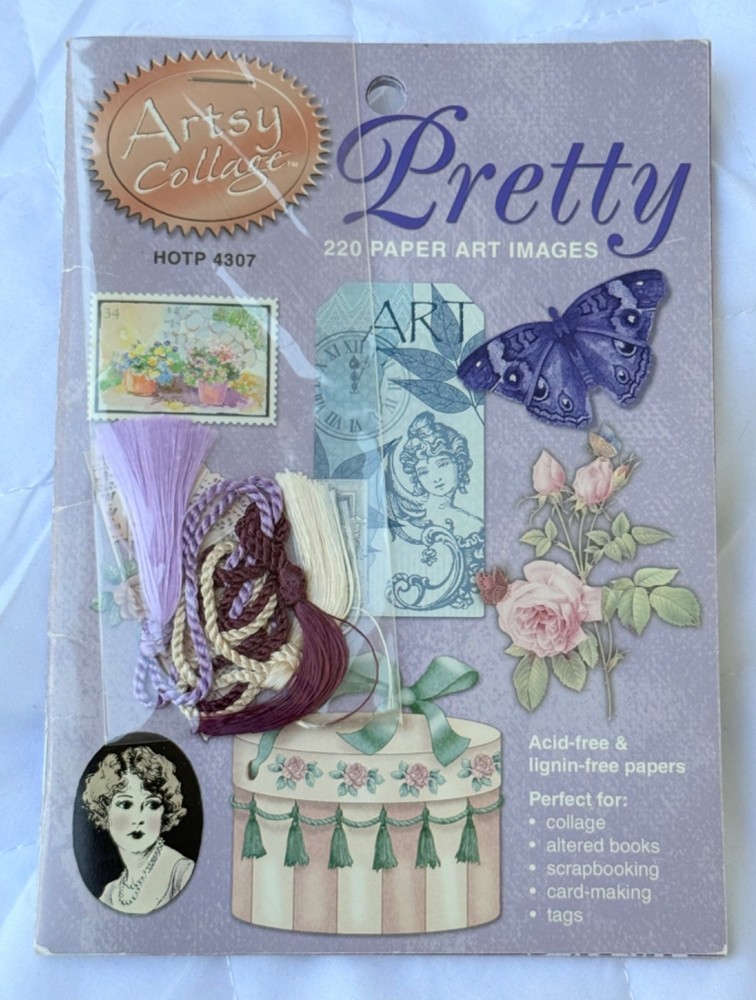 Artsy Collage 220 Paper Art Images, PRETTY Themed, HOTP 4307, Collage Kit