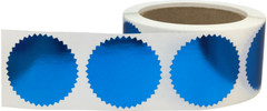 Envelope Seals Serrated Edge Color Labels | 2″ inch | 500 Pack | Pick One Color