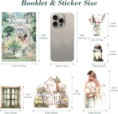 Spring Theme Journal Stickers – 20 Sheets Precut PET Tape Stickers for Junk Jour