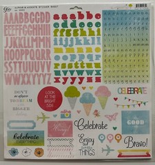 Glitz Design Bright Side 12×12 Alphas & Accents Sticker Sheet