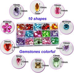 Self Adhesive Gems Jewels for Kids Crafts Rhinestones Jumbo Crystal Stickers10 S