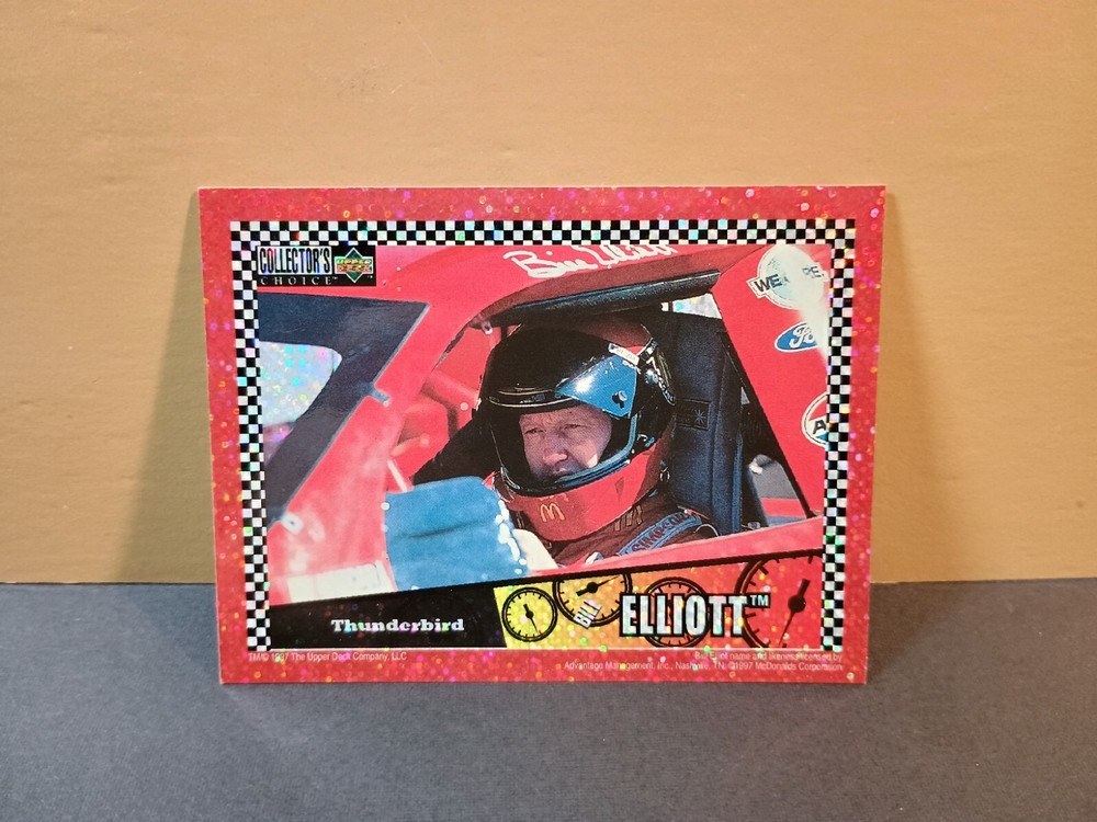 Vintage Stickers NASCAR Bill Elliott Thunderbird Sticker Upper Deck VTG 1990s