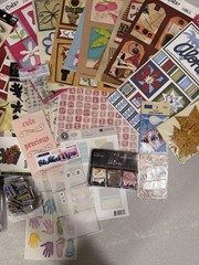 Scrapbooking supplies lot 12 x 12  200+ Sheets With Various Embellishments