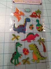 Scrapbooking Set Of 8 Dinosaur & Letter Sticker Sheets, Brand New, Free Shipping