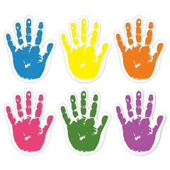 30x Colorful Hand Cutouts Handprint for Kids Teacher Student Helping Hands for