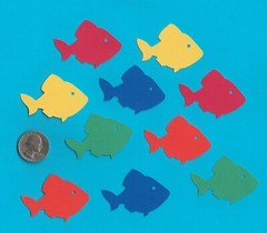 Fish Die Cuts, 2″ x 1.5″ – 20 pcs – ANY COLORS – Beach Die Cuts