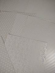 Scrapbook Craft JJ Heavyweight Paper 22 Sheets 8.5 x 11″ PEARL & WHITE TEXTURED