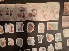 Orig Retro Material Pack 100 Pc Scrapbooking JJ Craft Kit Papers Elegant Time