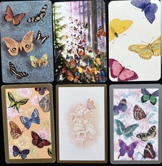 Single Swap Playing Cards Butterflies Colorful Lot of 24 cards many vintage